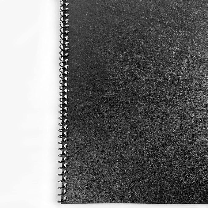 TOTiyea 100 Pack Plastic Spiral Binding Coils,12mm(1/2") Binding Spirals,90 Sheet Capacity,4:1 Pitch, Black