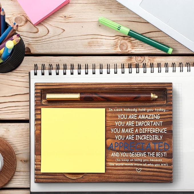 You are Incredibly Appreciated Gifts Desk Self-Stick Note Pad Holders, Appreciation Thank You Gift for Staff Friends Team Healthcare Worker Coworker, Sticky Notes Holder for Desk TZP02