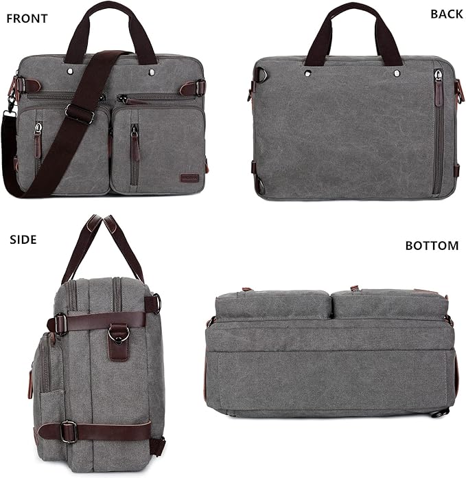 BAOSHA Convertible Briefcase Backpack 17 Inch Laptop Bag Case Business Briefcase HB-22