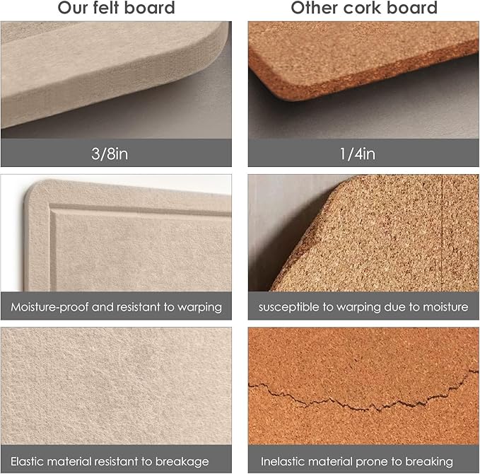 Large Bulletin Board - 60 x 48 Inches, Decorative Felt Pin Board for Wall - 5' x 4' Foldable Photo Display Board with Self-Adhesive Tape, Includes 20 Push Pins - Beige Brown