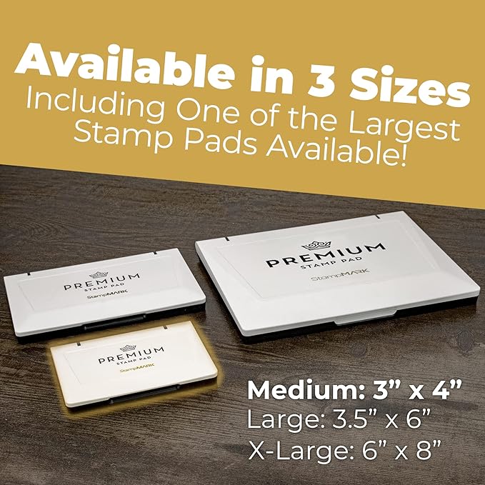 Premium Stamp Pad Medium Size 3" x 4" - for Traditional Rubber Stamps - Felt Pad Sky Blue Color