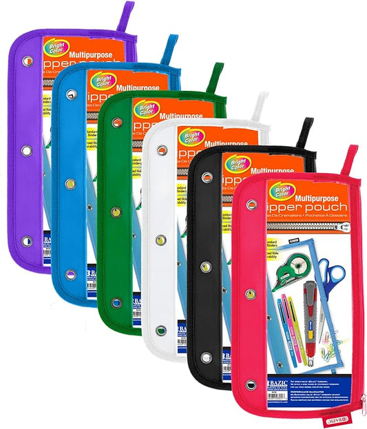 BAZIC Clear Pencil Pouch Binder Pouch (805-144)