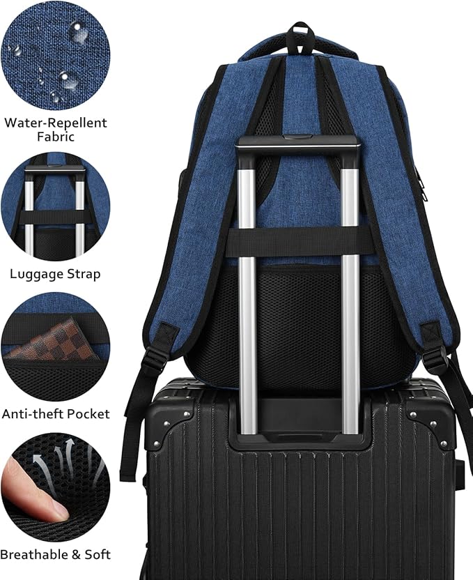 School Backpacks for Teen Boys 17.3 Inch,Bookbag Back Pack for Men Schooler with USB Charging Port,Morrales Knapsack for Business College High School