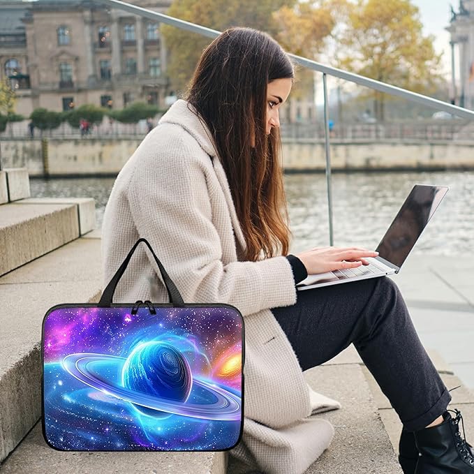 Laptop Sleeve Case Bag 13 inch, Cosmic Planet Slim Carrying Case Durable Handbag Travel Laptop Bag for 13 inch MacBook Air M3/M2/Pro M2/ 13" iPad Pro/Air M4/M2 2024
