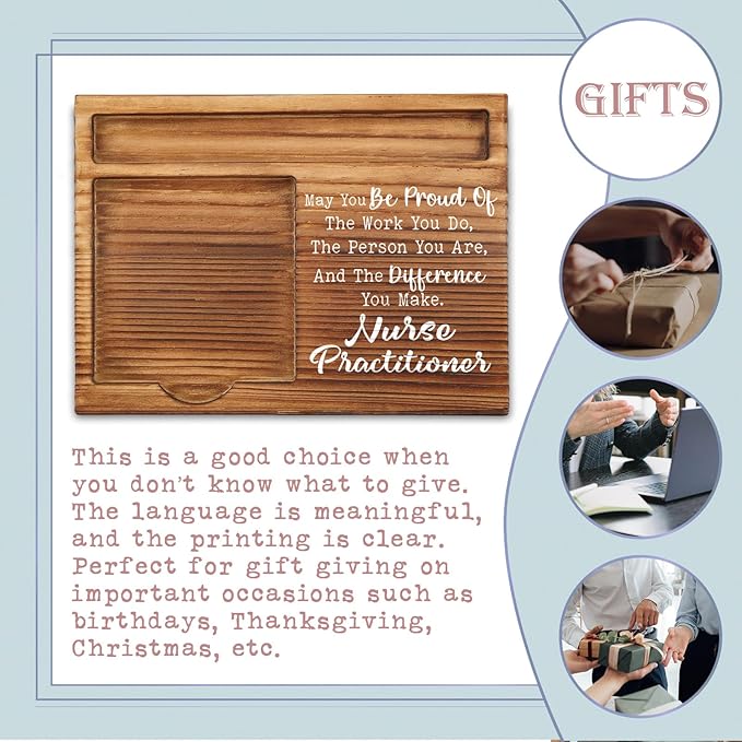 Nurse Practitioner Appreciation Gifts, Thank You Gifts for Nurse Practitioner, NP Gifts for Women, Men, Nurse Practitioner Office Desk Decor Gifts Self-Stick Note Pad Holders ZSS5