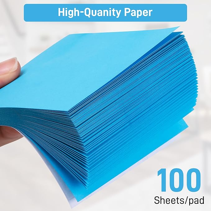 12 Pack Sticky Notes 3x3 Inches, 8 Bright Colors Self-Stick Notes, Strong Adhesive Sticky Memo Pads forHome Office School, 100 Sheets/Pad