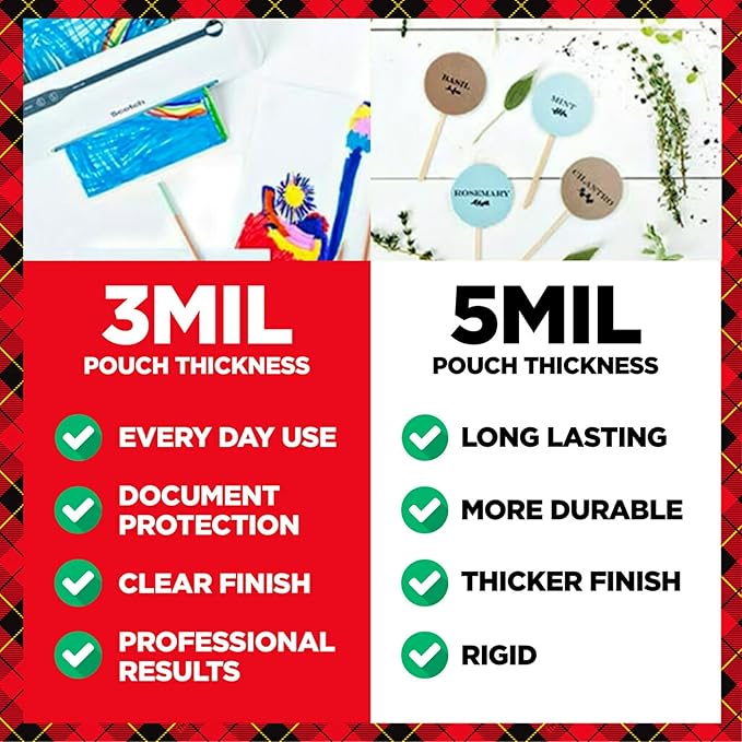 Scotch Thermal Laminating Pouches, 100 Count, Clear, 5 mil., Laminate Homemade Ornaments, Christmas Banners and Gift Tags, Ideal Holiday Supplies, Fits Business Card Sized (2.3 in. × 3.7 in.) Paper