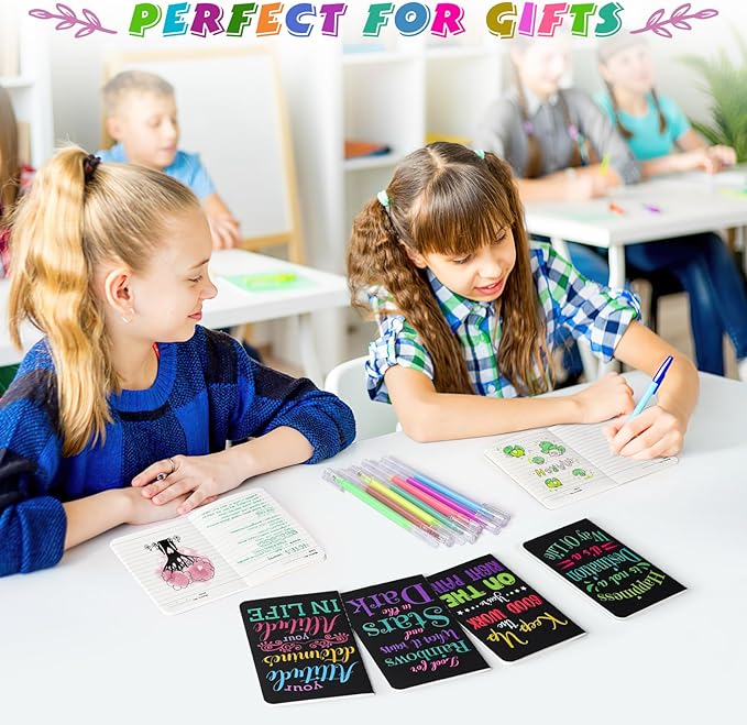 48 Pcs Mini Inspirational Notebooks Bulk with 48 Pcs Colorful Pens, Small Pocket Journal Notepads Set, Motivational Bulk Gifts for Women Men Teacher Student Kids, Fun School Office Supplies,3.5"x5.5"