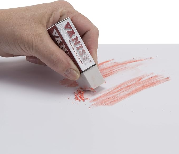 Acurit Vanish Four in One Art Eraser (1 Pack) -No Mess Pencil Eraser Replaces Hard Rubber Eraser, Vinyl & Kneaded Eraser