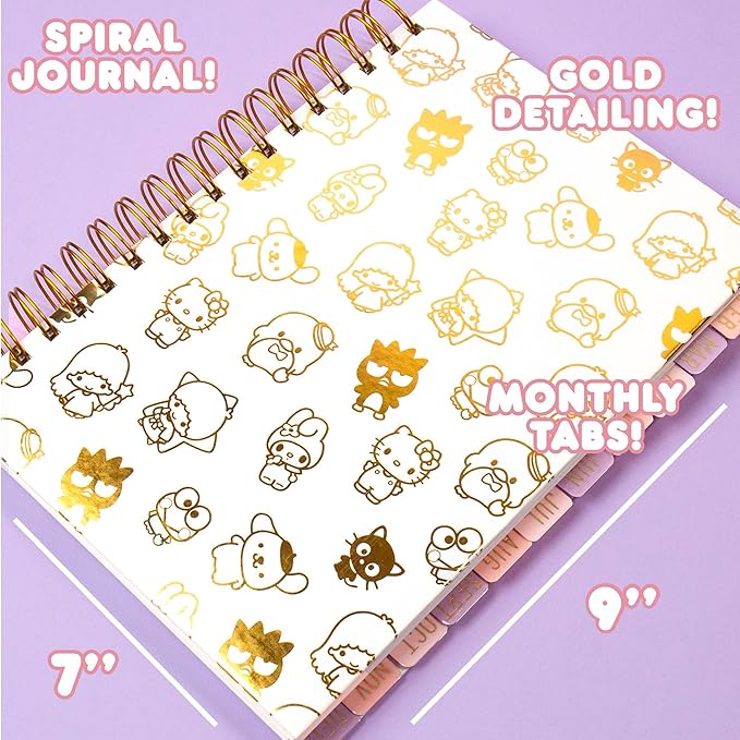 Hello Kitty And Friends Agenda, 70 Pages, Hardcover Planner, Hello Kitty & Kuromi Stickers, Sanrio Stuff, Cute School Supplies, Cute Stationery, Hello Kitty School Supplies, Sanrio Accessories