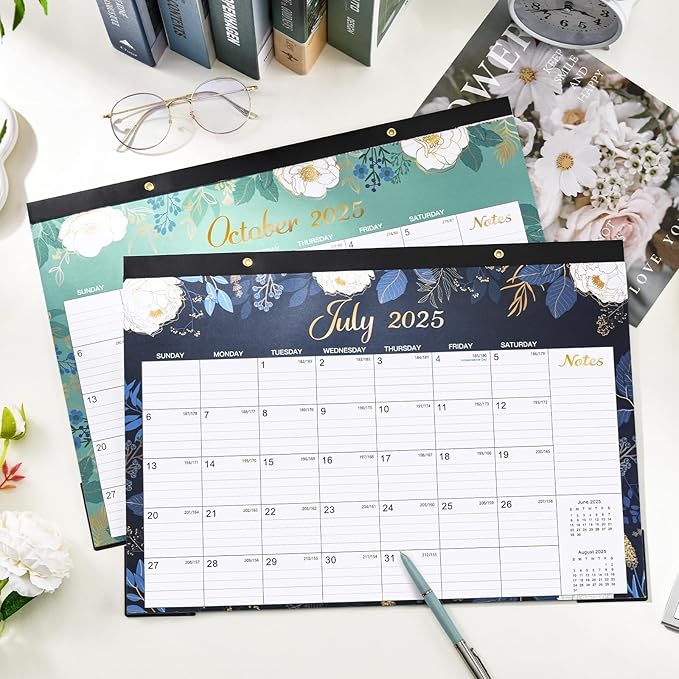2025 Desk Calendar - Jan. 2025 - Dec. 2025, 12 Months Large Monthly Desk Calendar 2025, 17" x 12", Desk Pad, Large Ruled Blocks, To-do List & Notes, Best Desk/Wall Calendar for Planning or Organizing