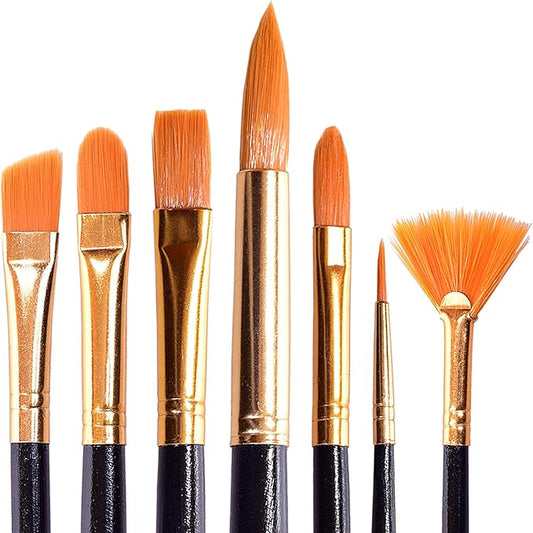 Paint Brush Set for Acrylic Painting Artist Watercolor Brush Professional Oil Painting Brushes Small Craft, Face Paint Brushes Black Handle