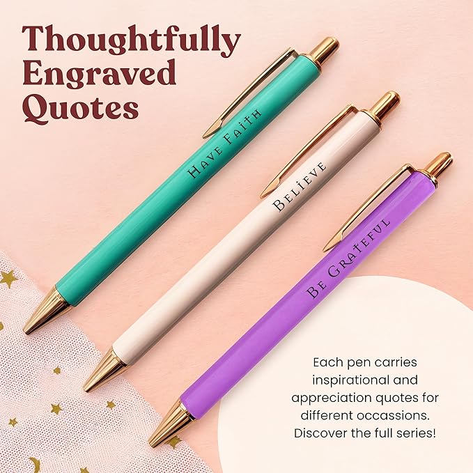 MESMOS Pastel Pens, Christian Gifts, Religious Gifts for Women, Bible Pens No Bleed Through, Cool Fancy Pens for Women, Nurse Pens, Journaling Pens, Cute Pen Set, Luxury Pretty Pens, Chic Nice Pens