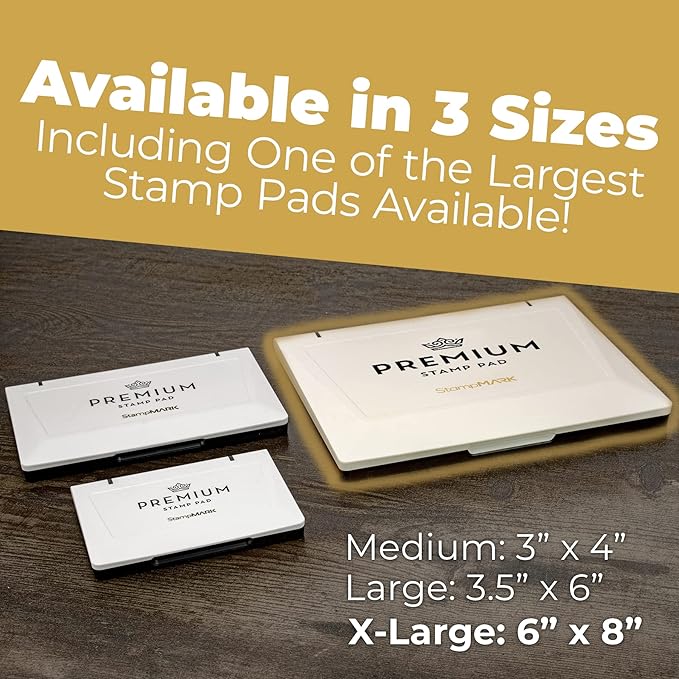 Premium Stamp Pad Extra Large Size 6" x 8" - for Traditional Rubber Stamps - Felt Pad Orange Color
