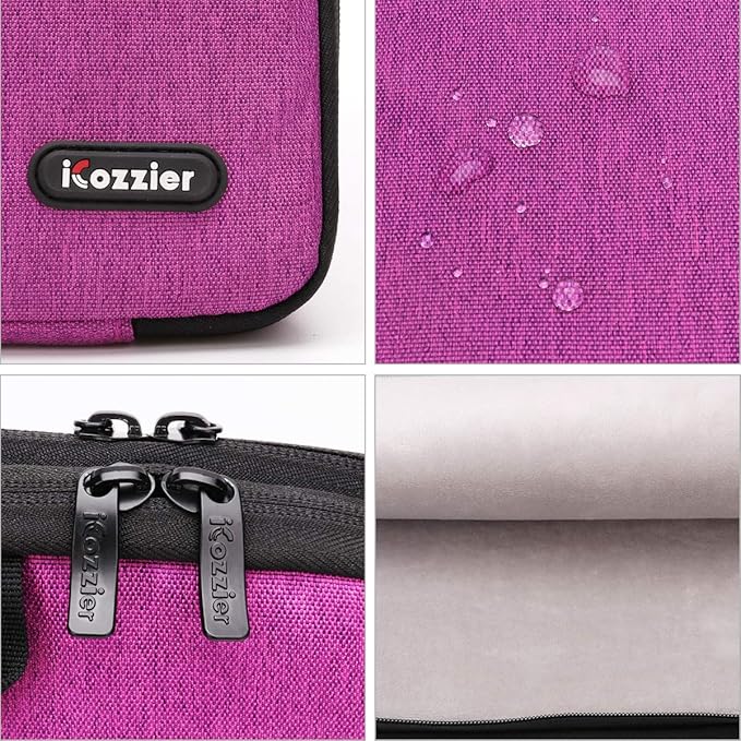 iCozzier 15-15.6 Inch Handle Laptop Briefcase Shoulder Bag Electronic Accessories Organizer Messenger Carrying Case Laptop Sleeve Protective Bag with Shoulder&Luggage Strap - Rose