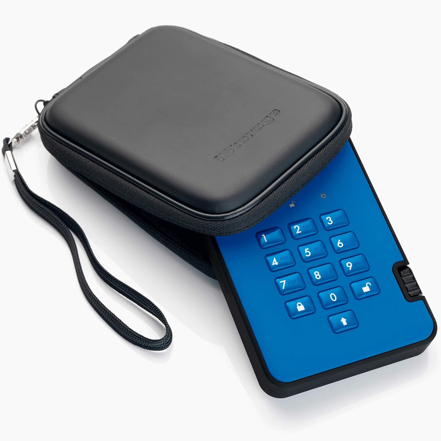 iStorage diskAshur2 HDD 4TB Blue | Secure portable hard drive | Password protected | Dust & water resistant | Hardware Encryption