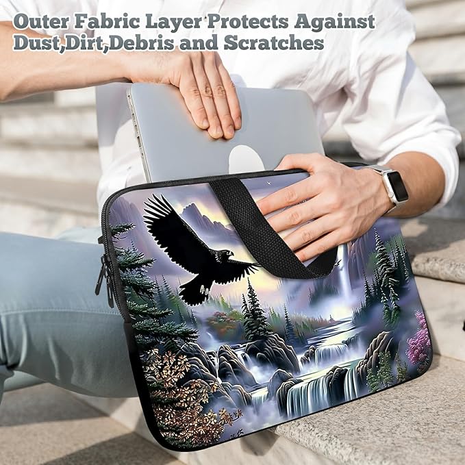 Laptop Sleeve Case Bag 13 inch, Eagle Landscapes Slim Carrying Case Durable Handbag Travel Laptop Bag for 13 inch MacBook Air M3/M2/Pro M2/ 13" iPad Pro/Air M4/M2 2024