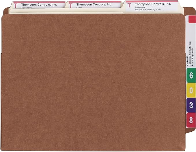 Smead End Tab TUFF® File Pocket, Reinforced Straight-Cut Tab, 3-1/2" Expansion, Tyvek® Gusset, Extra Wide Letter Size, Redrope, 10 per Box (73780)