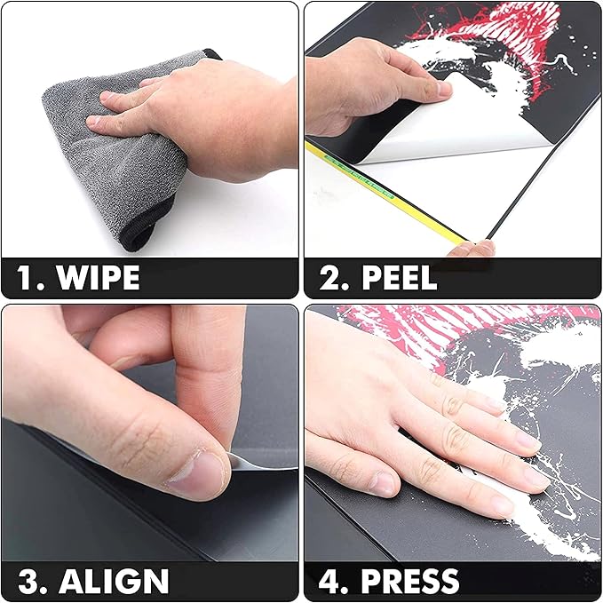 HK Studio Laptop Skin Decal Specific Fit for HP 14" with No Cutting Required, No Bubble, Waterproof, Scratch Resistant, American Flag Design - Including Wide Screen and Full Wrist Pad Skin