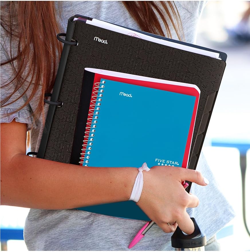 Five Star Spiral Notebook, 2 Subject, College Ruled, 9 1/2" x 6" 80 Sheets, Tidewater Blue (840029CG1-ECM)