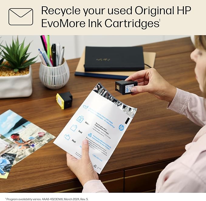 HP 936e EvoMore Cyan Ink Cartridge | Works OfficeJet 9120 Series, OfficeJet Pro 9100 Series, OfficeJet Pro Wide Format 9700 Series | Carbon Neutral | 4S6V3LN