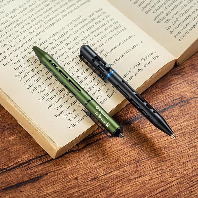 OLIGHT O'Pen Mini 2 Ballpoint Pen and Pencil in One, Replaceable EDC Refill and Pencil Tip, Smooth Writing, for Office, Working, Writing (Black)