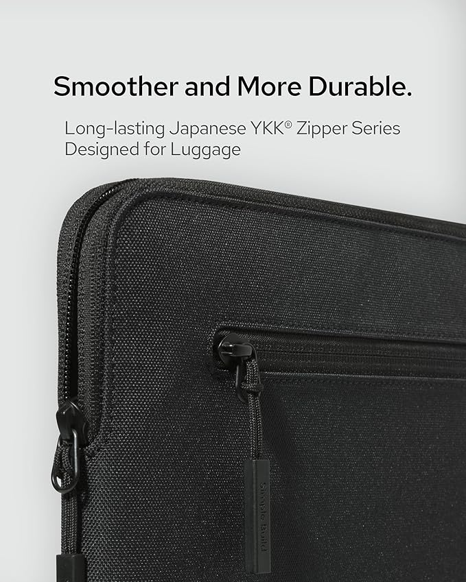 Slim Laptop Sleeve/Case for 2023/2024 M1/M2/M3 MacBook Pro/Air (Black Beauty, for 13.6-inch MacBook Air (M2/M3))