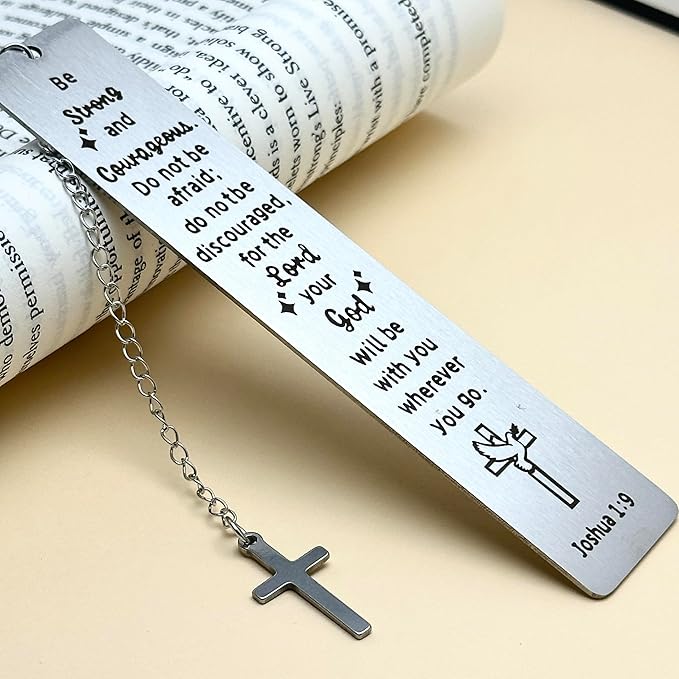 Chirstmas Christian Gifts for Women Men, Baptism Gifts for Girl Boy, First Communion Gifts for Teens, Confirmation Gifts for Teenagers, Religious Bible Verse Bookmark Easter Basket Stuffers Faith Mark