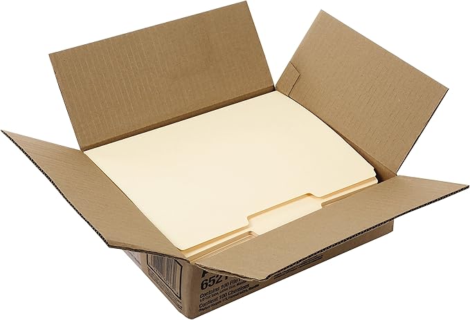 Pendaflex Extra Capacity Reinforced Hanging File Folders, 2", Letter Size, Standard Green, 1/5 Cut, 25/BX (04152X2) & File Folders, Letter Size, 8-1/2" x 11", Classic Manila, 1/3-Cut Tabs in Left