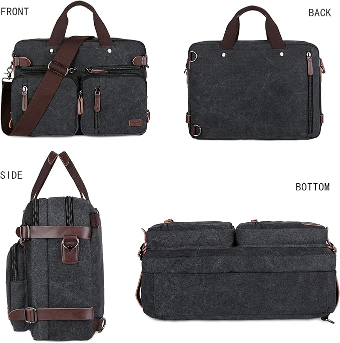 BAOSHA Convertible Briefcase Backpack 17 Inch Laptop Bag Case Business Briefcase HB-22