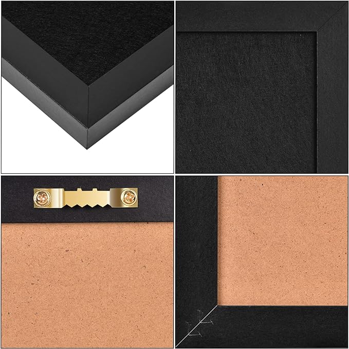Cork Board Bulletin Board Wood Framed Display with Felt, Pin Board for Jewelry, Notes, Memos, Photos, Home, Kitchen, Office, School, Wall, 15"x11", Wood Framed(Black) & Felt(Pink)