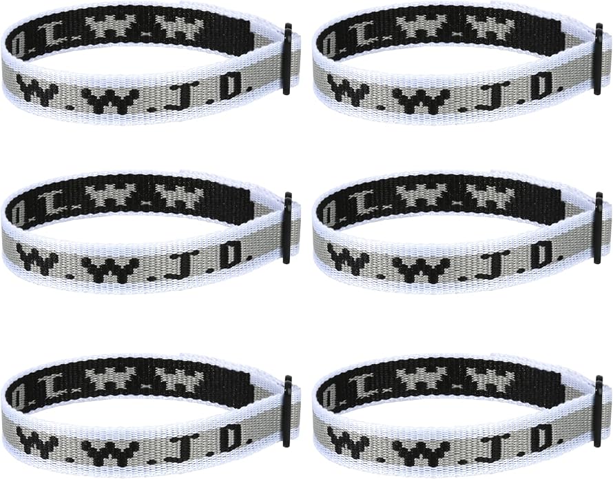 6PCS WWJD Bracelet for Women Men, Christian Gifts Wristbands, WWJD Rubber Bracelets - What Would Jesus Do Silicone Bracelet
