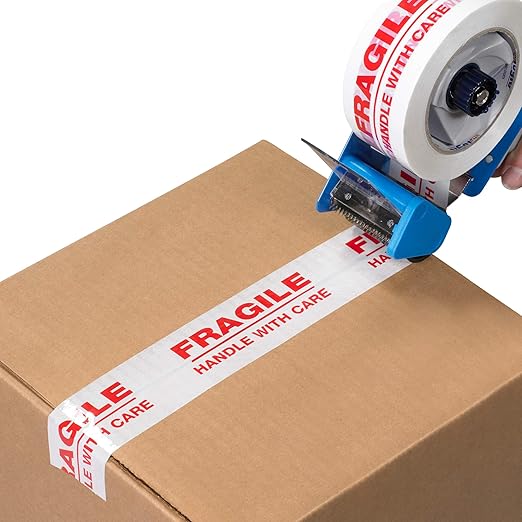 Aviditi Tape Logic 2 Inch x 110 Yard 2.2 Mil Red/White, Heavy Duty Packing Tape, "Inspected" 6 Pack, Perfect for Packing, Shipping, Moving, Home and Office
