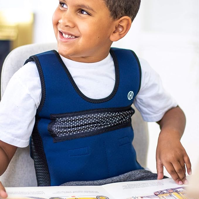 Harkla Weighted Vest for Kids - Neoprene Compression Vest - Ages 2 to 4 - Adjustable Kids Weighted Vest with 2lb Weight - Breathable and Washable Compression Vest - Small