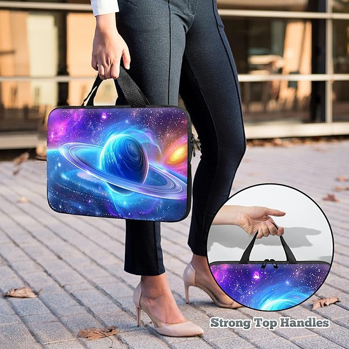Universal Tablet Laptop Sleeve Case 10 inch, Cosmic Planet Slim Carrying Case Durable Handbag Travel Laptop Bag for 7 to 10-inch Laptops/Notebook/Kids Tablet/ipad/eBook Readers