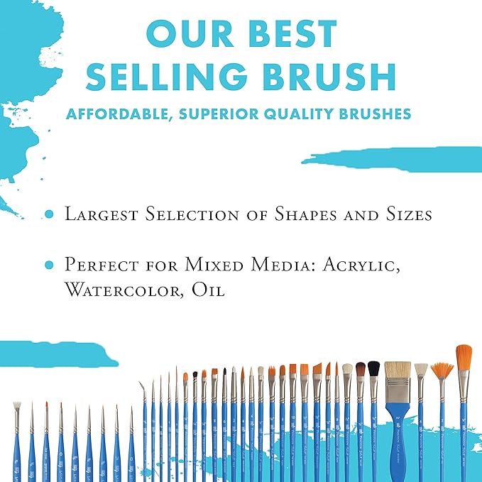 Princeton Select Artiste Paintbrush, Size 12, Blue