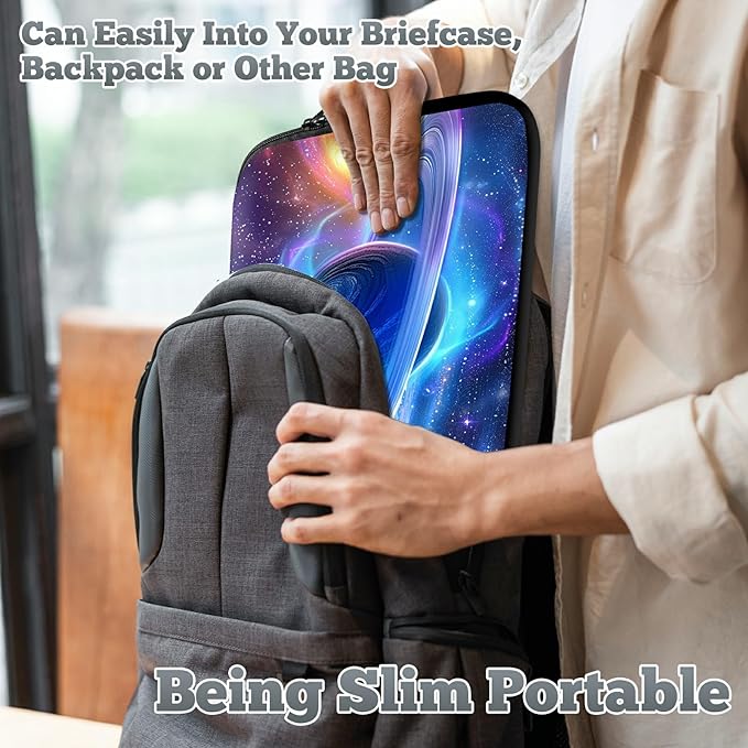 Universal Laptop Sleeve Tablet Case 12 inch, Cosmic Planet Slim Carrying Case Durable Handbag Travel Laptop Bag for Surface Pro 9 8 7/Laptop Go 2 3, MacBook Air 11/12