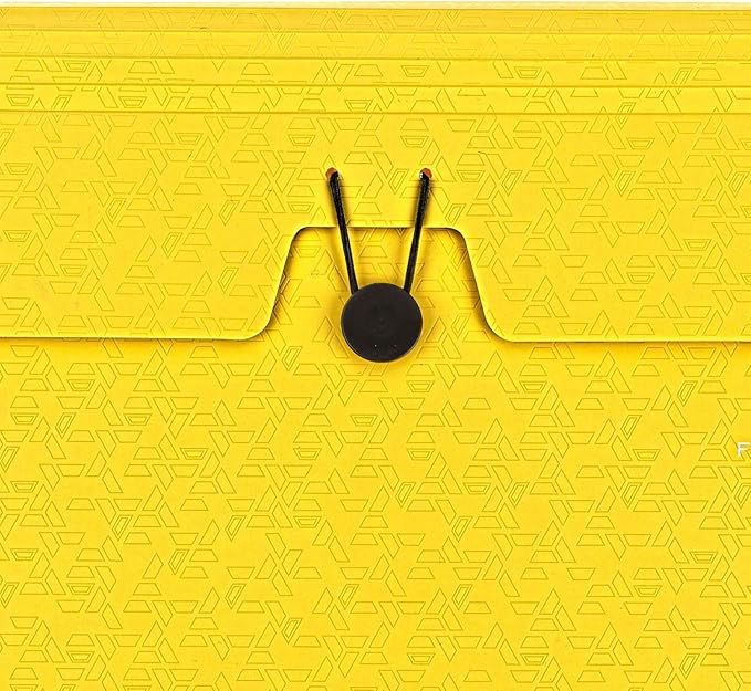 Five Star Expanding File Organizer, 6-Pocket Accordian File Organizer, Bungee Closure, Holds 11" x 8-1/2", Harvest Yellow (350100G-ECM)