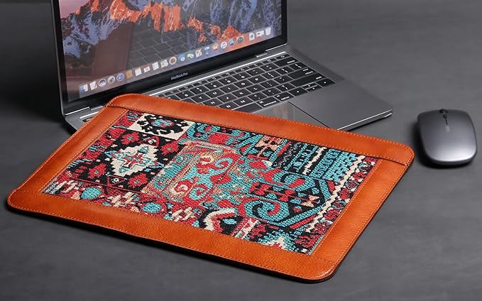 14 Inch Genuine Leather Laptop Sleeve for 14 Inch MacBook Pro/Max M3 M2 M1 Notebook Laptop Case,Laptop Sleeve Cover for 14 Inch Notebook,Mac Travel Case, Laptop Protective Pouch,Brown
