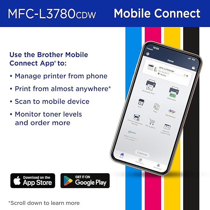 Brother HL-L3220CDW Wireless Compact Digital Color Printer with Laser Quality Output, Duplex and Mobile Device Printing | Includes 2 Month Refresh Subscription Trial¹, Amazon Dash Replenishment Ready