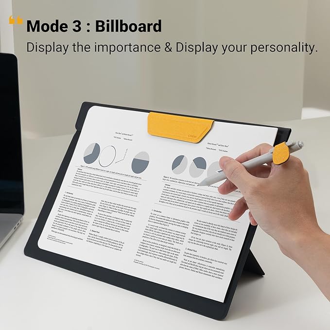 LHiDS Folio Lite 2.0 with Stand, Business Portfolio Resume, 3-in-1 Padfolio with Magnetic Accessories, Work as Notebook Cover, Clipboard, Organizing Board for Home and Office (Yellow, A4/Letter)