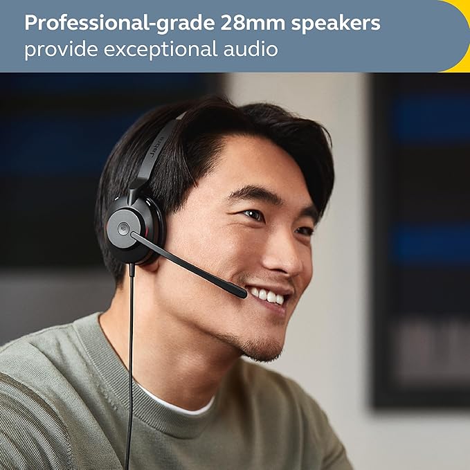 Jabra Evolve2 30 SE Wired Mono Noise-Cancelling Headset - Features 2-Microphone Call Technology and USB-A Cable - MS Teams Certified, Works with All Other Platforms - Black