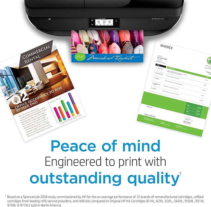 HP 923 Black, Cyan, Magenta, Yellow Ink Cartridges (4-Pack) | Works OfficeJet 8120 Series, OfficeJet Pro 8130 Series | Eligible for Instant Ink | 6C3Y6LN