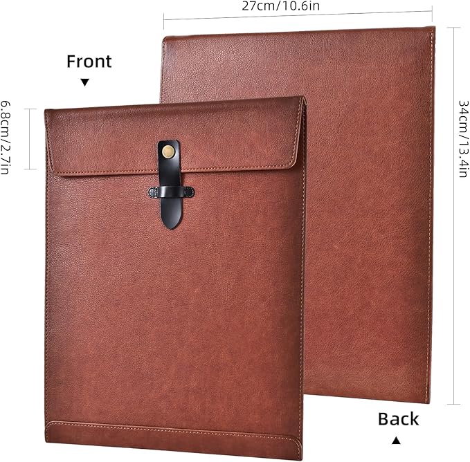 Green Leather File Folder Letter Size, File Organizer, Important Document Folder, Document Organizer, Laptop Sleeve Notebook Case, Leather Folder Paper Storage, A4 Envelopes Filing Folder 3PCS