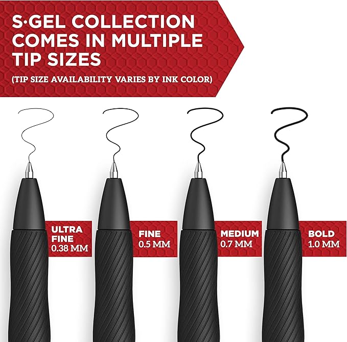 Sharpie S-Gel, Gel Pens, Drawing Pens, Gel Ink Pens For Journaling, Writing Pens, Coloring Pens, Medium Point Pens (0.7Mm), Black Ink Gel Pen, 36 Count