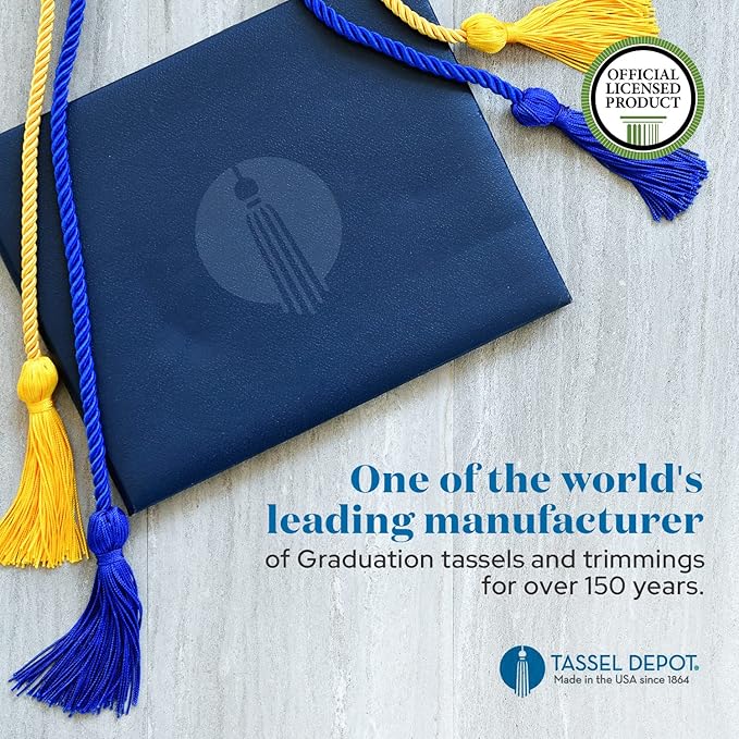 Tassel Depot Graduation Honor Cord - Purple/White - Every School Color Available - Made in USA
