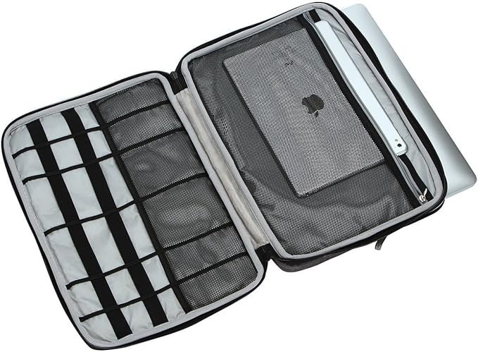 iCozzier 13-13.3 Inch Handle Electronic Accessories Strap Laptop Sleeve Case Bag Protective Bag for 13" MacBook Air/MacBook Pro/Pro Retina Sleeve – Grey