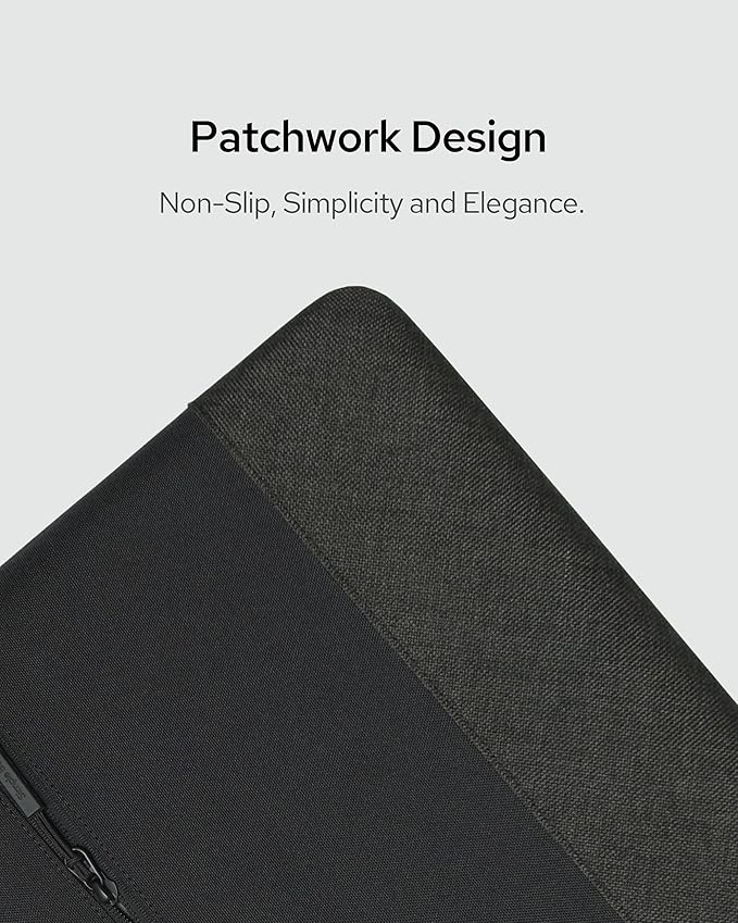 Slim Laptop Sleeve with a Back Zipper Pocket Designed for M1/M2/M3 MacBook Pro/Air (Black Beauty, for 16.2-inch MacBook Pro (M1/M2/M3))