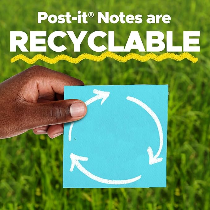 Post-it Notes, 3 in x 3 in., 3 Sticky Notes Pads, 50 Sheets per Pad, Poptimistic Collection, School Supplies and Oﬃce Products, The Original Post-it Note