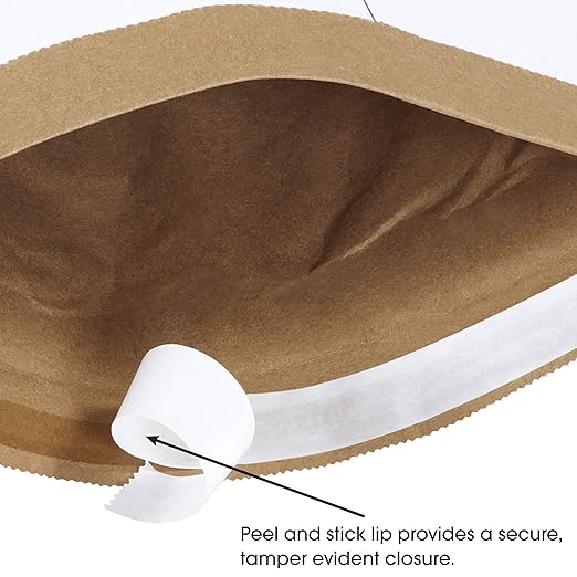 Aviditi White Self-Seal Padded Mailers, 9 1/2" x 14 1/2", Peel and Seal Closure, Fiber Cushioned Envelopes for Protecting Items During Shipping and Mailing, Case of 100